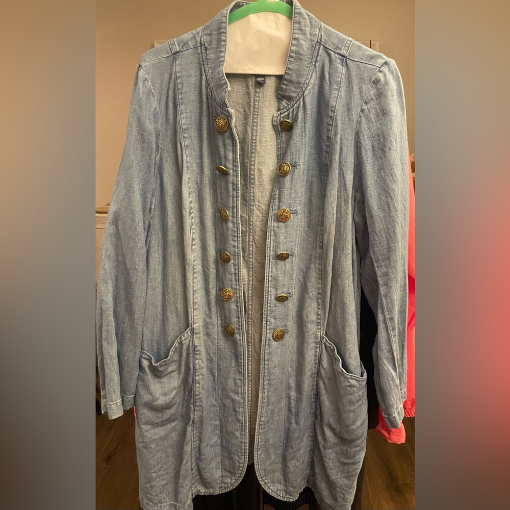 J. Jill Blue Jean Jacket Relaxed Fit